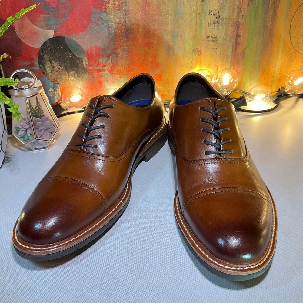 Kenneth Cole Flex Lace Up, Cognac, 8.5 M